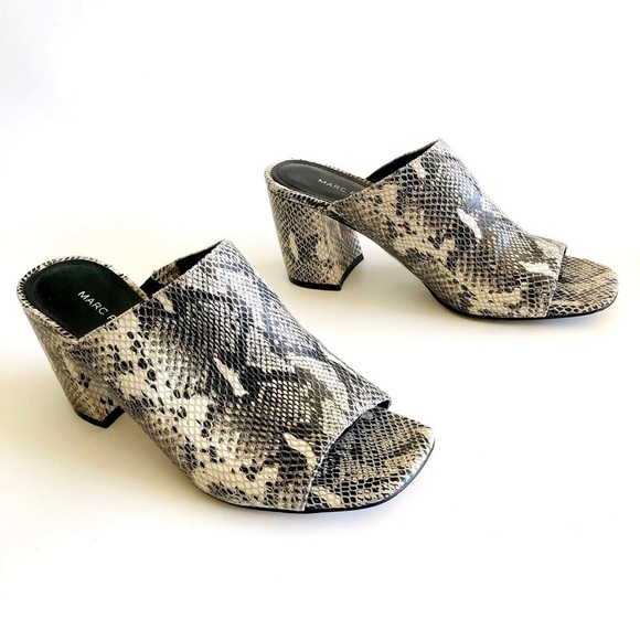 Marc Fisher Resa Snakeprint Block Heel Mule - Picture 3 of 12